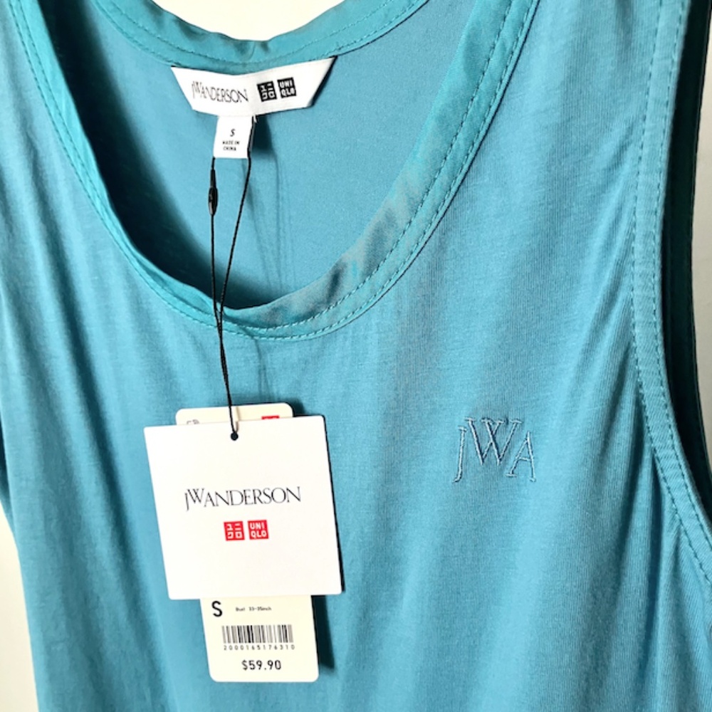 NWT J.W. Anderson Uniqlo Color-block Zig-zag Tiered Dress - Picture 6 of 9